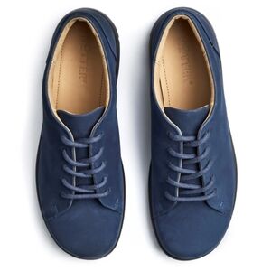 HOTTER Dew Blue Comfort Leather Casual Lace Up Shoes Sz 10